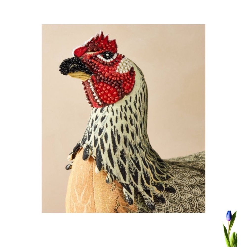 John Derian Chicken
Beaded Pillow 14X13 New - Picture 2 of 8